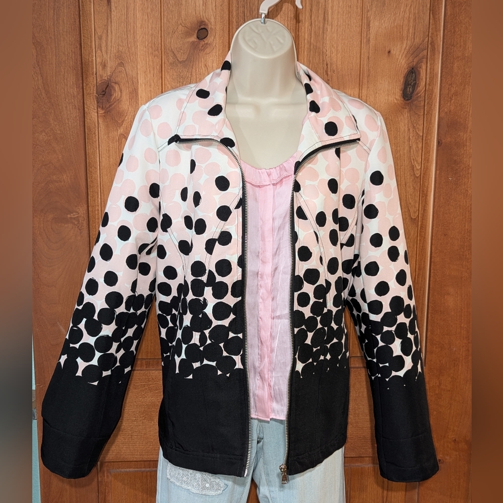Erin London Black White and Pink Blazer Jacket